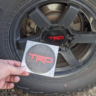 Black TRD Center Cap Vinyl Decals (4 per pack)